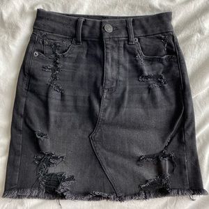 American Eagle Black Denim Skirt
